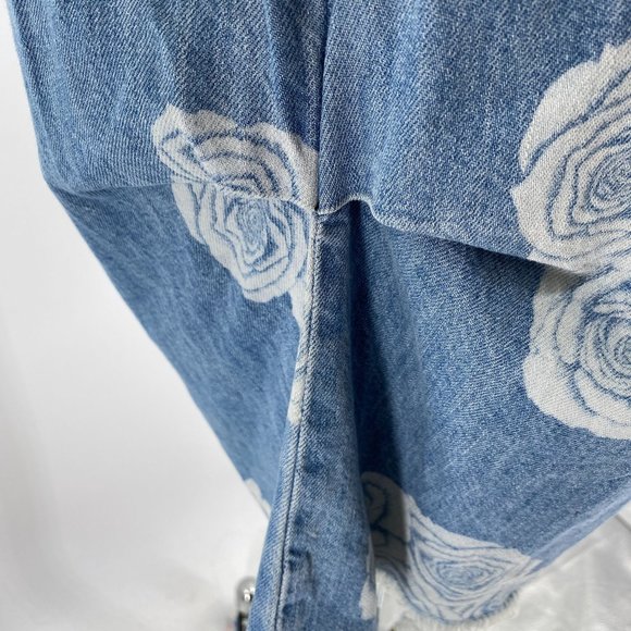 One X Oneteaspoon Lead rose mini dress size medium off on shoulder denim - Picture 6 of 12